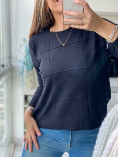 sweater de Bremer con textura a cuadro - comprar online