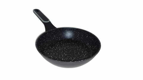 Sartén Antiadherente Granito Negro C/ Mango Silicona 20 Cm