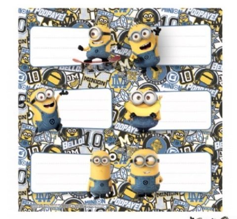 ETIQUETAS MINIONS 6MOD SURT