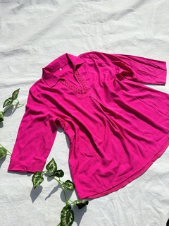 Blusa BORDADA escote -lino elastizado- ♥ en internet