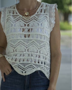 Imagen de Blusa Tejida TARO Blanca