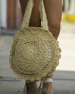 Cartera de Rafia WANDA Beige