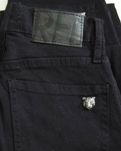 Jeans Riffle Oxford Largo Negro M01175 [26=S] - tienda online