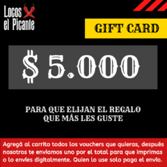 Gift Card - $ 5000 - comprar online