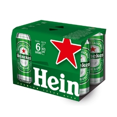 Cerveza Heineken x 473 cc pack 6 latas