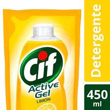 Detergente Cif Active Gel Limón x 450ml Doy Pack