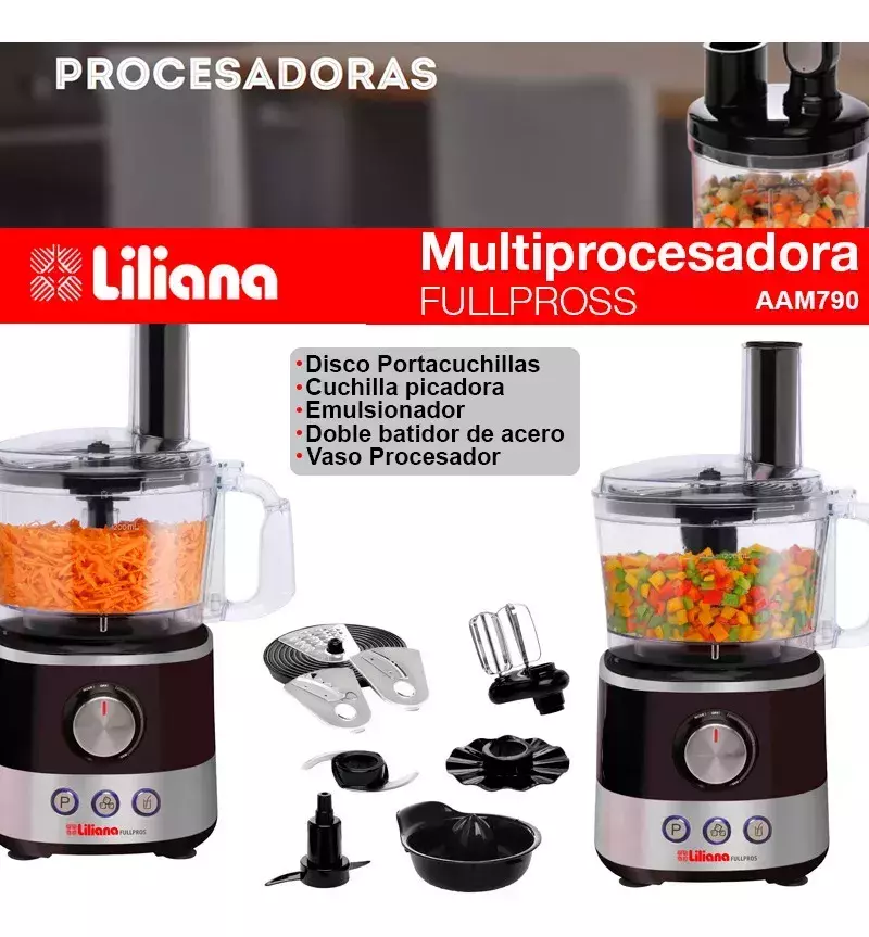Multiprocesadora liliana con licuadora best sale