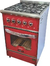 COCINAS FORNAX CV55 RV 4 HORNALLAS ROJO