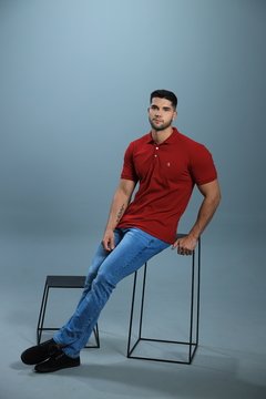 Camisa Polo Básica Piquet Vermelho Vino 0010 - comprar online