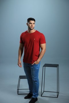 Camiseta Básica Vermelho Vino 2225 - comprar online