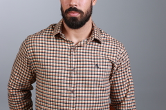 Camisa Xadrez Manga Longa Flanelada Amarela 3238 - comprar online