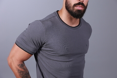 Camiseta gola Careca Cotton Decote Cinza Boss 1066 - comprar online