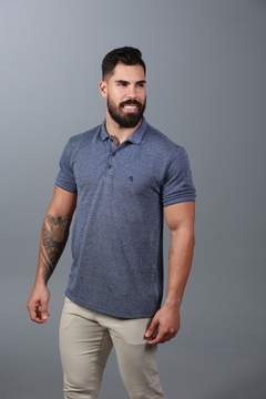 Camisa Gola Polo Denin Azul 2395