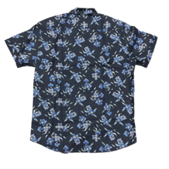 Camisa Manga Curta Flor Preta 4100 - comprar online