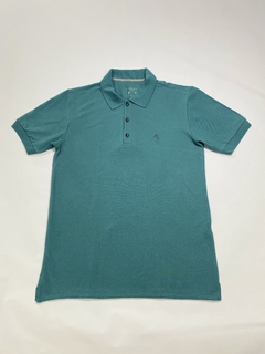 Camisa Gola Polo de Viscose Azul 2483