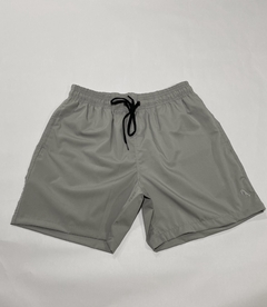 Short Tactel Liso Cinza 8211