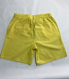 Short de linho CHAMB Amarelo 7227 - comprar online