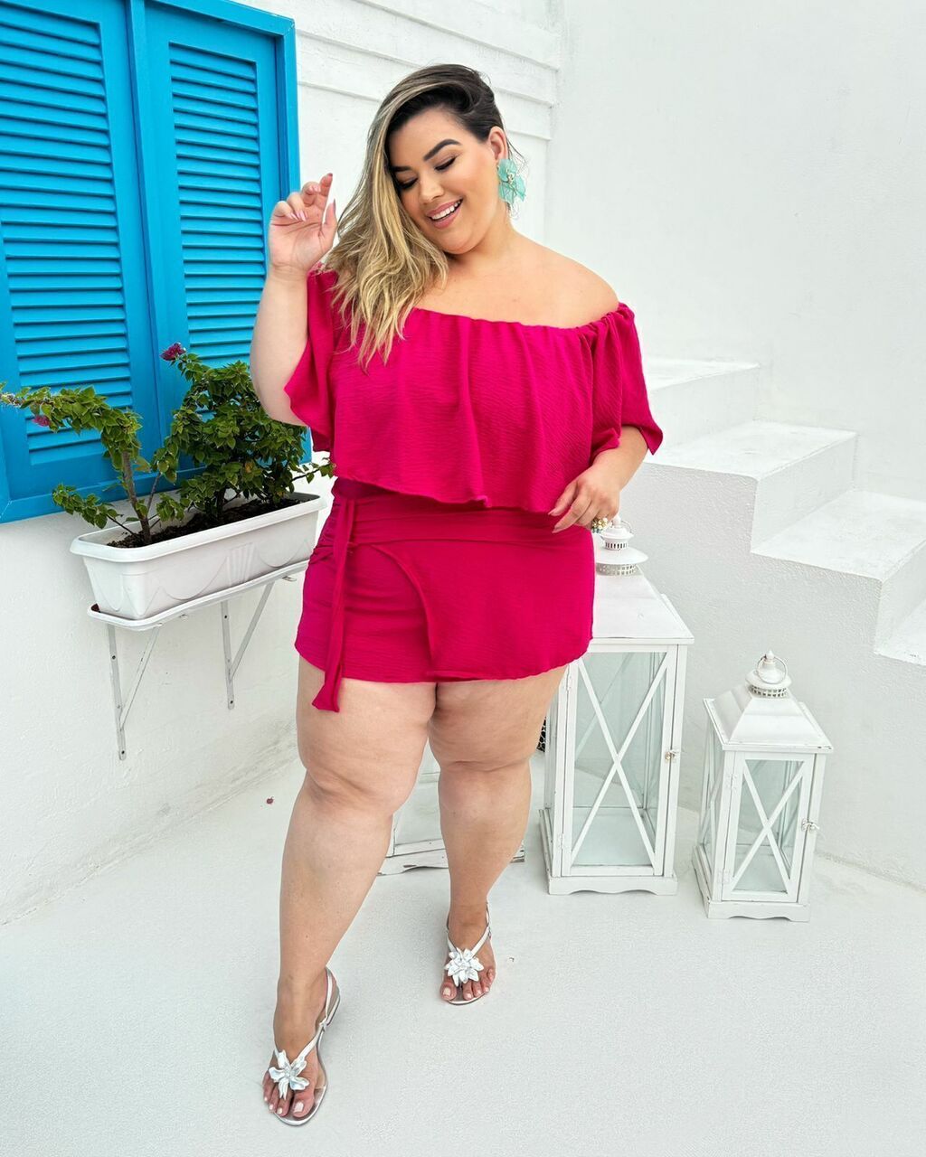 CONJUNTO PLUS SIZE CIGANINHA PINK - MALINHA PLUS SIZE