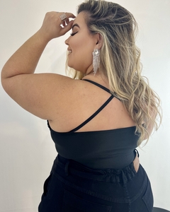 BODY DE RENDA PLUS SIZE ANGEL PRETO E NUDE - Amanditta Plus Size - Moda feminina plus size