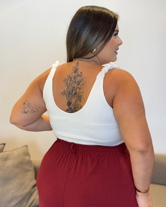 BODY PLUS SIZE ALÇA FRANZIDA MEL - comprar online