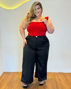 CROPPED PLUS SIZE COM ALÇA BABADO CELINA