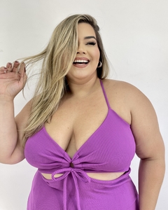 VESTIDO LONGO PLUS SIZE ABERTURA SABRINA FÚCSIA na internet