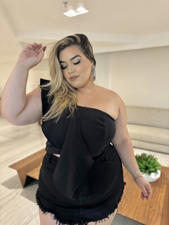 Imagem do CROPPED PLUS SIZE LIZ PRETO