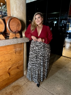 SAIA LONGA PLUS SIZE LINA ZEBRA