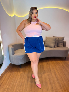 CROPPED PLUS SIZE MELINDA ROSA CLARO - comprar online