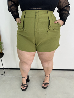 SHORT ALFAIATARIA PLUS SIZE ELLA OLIVA