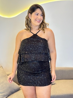 CONJUNTO PLUS SIZE BABADO PAETÊ IZABEL