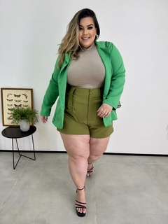 BLAZER PLUS SIZE ALFAIATARIA CLARISSE VERDE BANDEIRA - comprar online