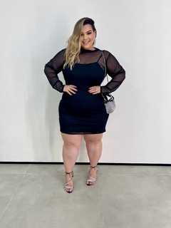 VESTIDO TULE PLUS SIZE MONIQUE PRETO - comprar online