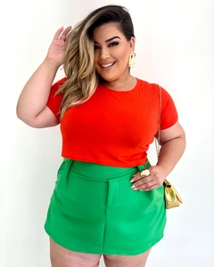 CROPPED PLUS SIZE MALHA COM STRASS LUNA LARANJA - comprar online