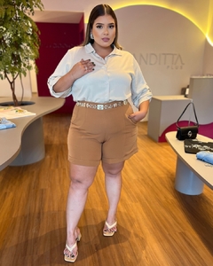 SHORT PLUS SIZE ALFAIATARIA AVA - comprar online