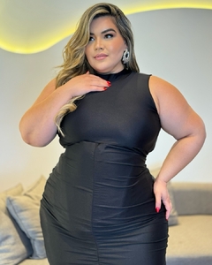 VESTIDO PLUS SIZE BEACH GLOSS GOLA ALTA TALITA na internet