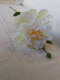 Ramo Peony blanca 66cm - Decogallery