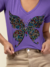 T-shirt Borboleta Strass Colorful - comprar online