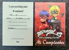 Invitaciones x10 LADYBUG MIRACULOUS