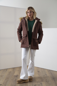 CAMPERA CARLOTA PIEL CAPUCCINO (O119) - tienda online