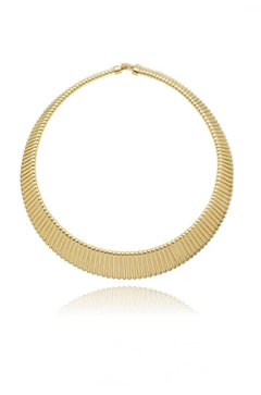 Colar choker dourado banho em ouro 18k - comprar online