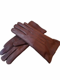 GUANTES DE CUERO CON FRISA