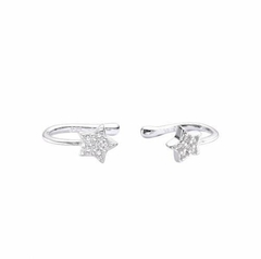 AROS CUFF DE PLATA CON DIJE ESTRELLA (MP65)