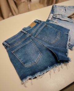 Short de jean con flecos new arrivals