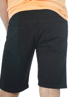 Bermuda de jean elastizada negra - comprar online