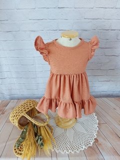 Vestido em linho modelo Larissa - Meninas Marias