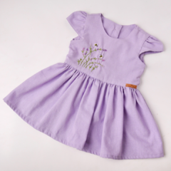 Vestido em linho modelo Lavanda