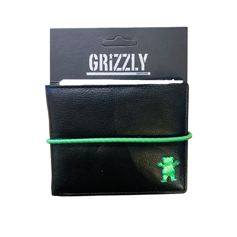 BILLETERA GRIZZLY OG WALLET NEGRA/VERDE