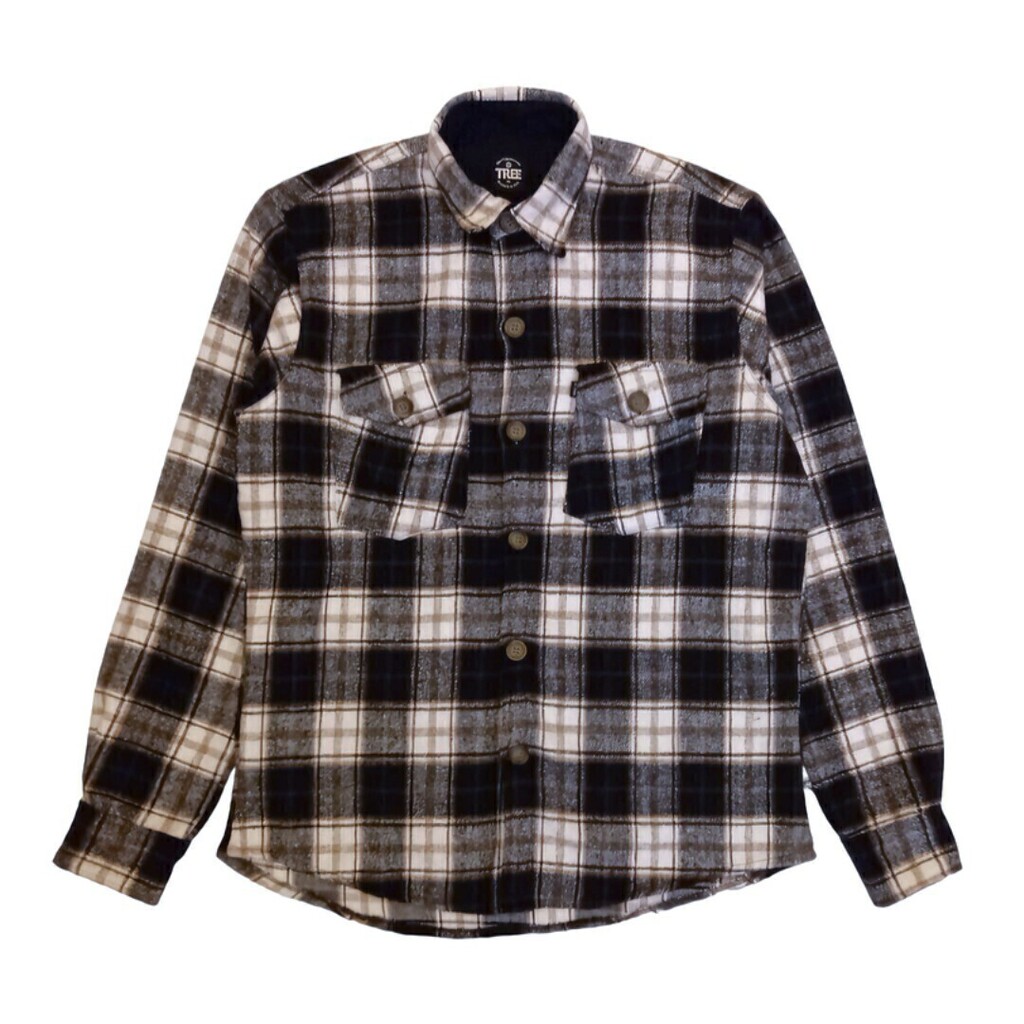CAMISA LENADORA ABRIGADA TREE NEGRA BLANCA