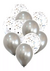 Set 10 Globos Decoración Confeti Metalizado Látex Perlado